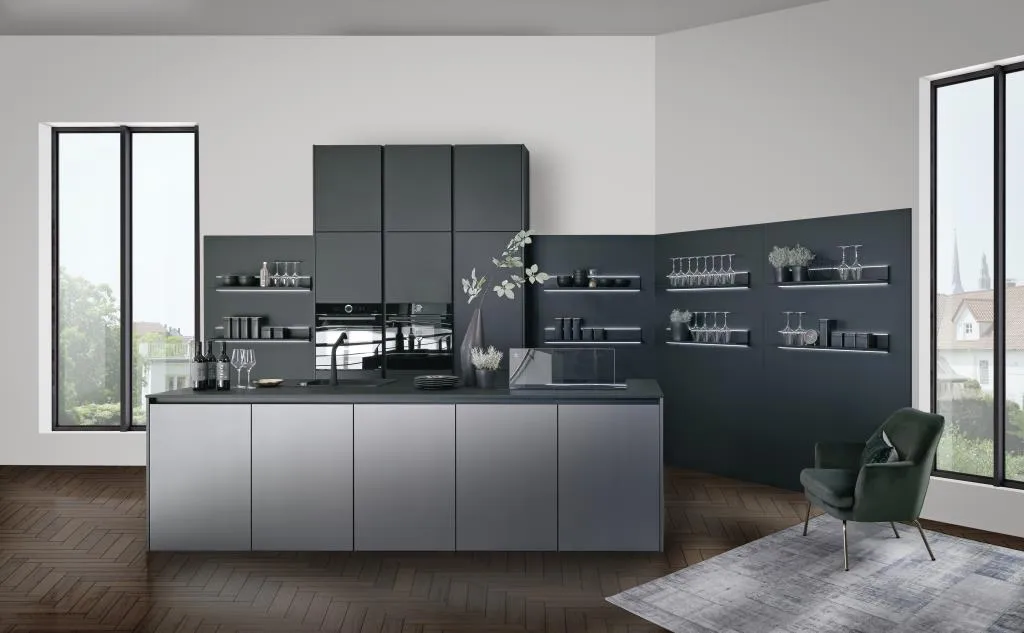 Cuisine moderne sur-mesure avec îlot central installée à Charny-sur-Meuse par IDEE&CO