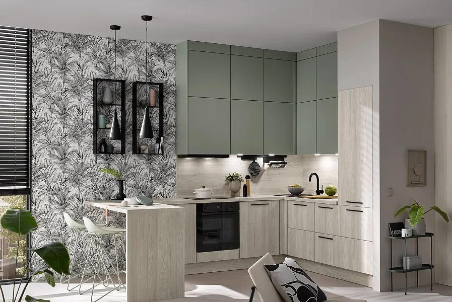 Cuisine moderne sur-mesure avec îlot central installée à Longwy par IDEE&CO